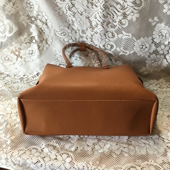 NWT JUSTFAB SATCHEL, OUT OF OFFICE, COGNAC MULTI - Picture 11 of 11